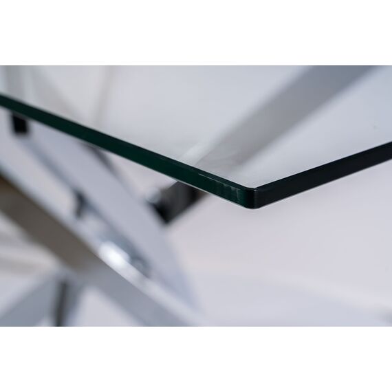 Стол обеденный AGIS II прозрачный/хром 140/80, изображение 4