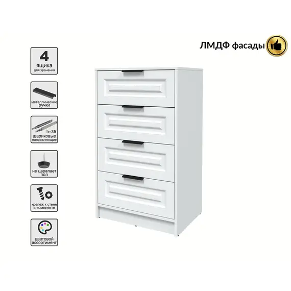 Комод КТ-К60 (Деко) Концепт (белый/белый), изображение 3