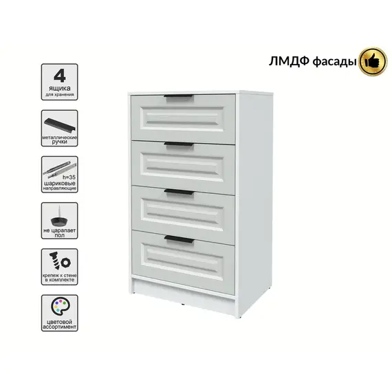 Комод КТ-К60 (Деко) Концепт (белый/грэй), изображение 3