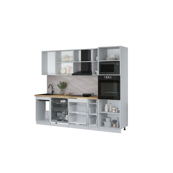 Кухня Мила ПМ 1 (персидский жемчуг/бетон портленд), Размеры: Размер 2,6 м, изображение 3