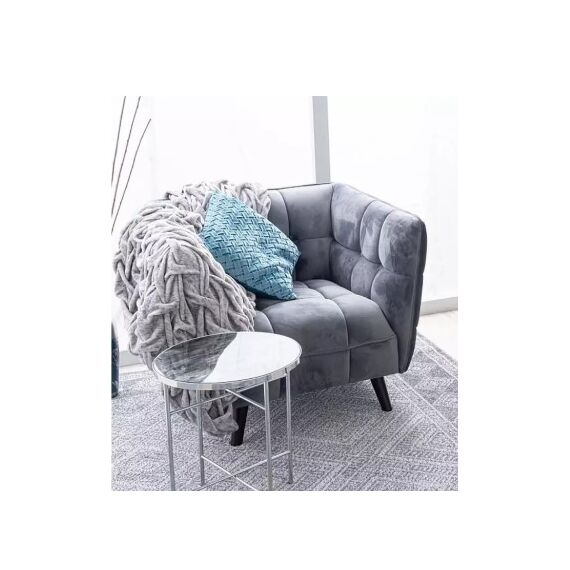 Кресло SIGNAL CASTELLO 1 Velvet Bluvel 14 серый/венге, изображение 2