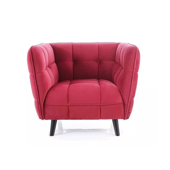 Кресло SIGNAL CASTELLO 1 Velvet Bluvel 59 бордовый/венге, изображение 2