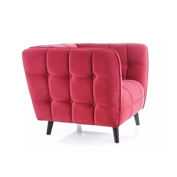 Кресло SIGNAL CASTELLO 1 Velvet Bluvel 59 бордовый/венге, изображение 4