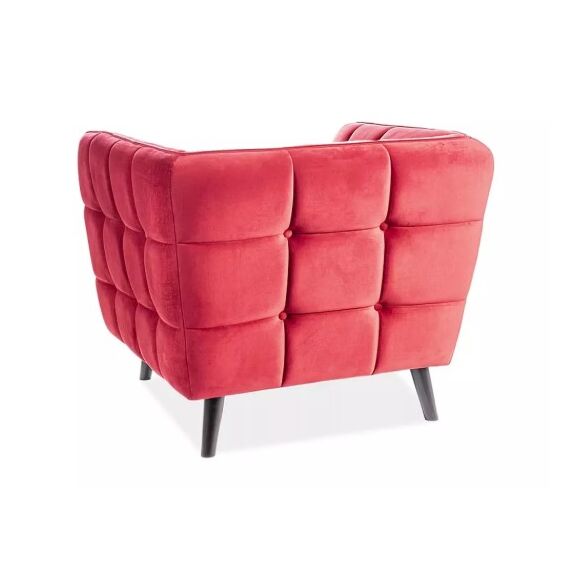 Кресло SIGNAL CASTELLO 1 Velvet Bluvel 59 бордовый/венге, изображение 5