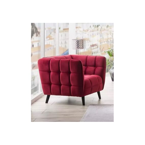 Кресло SIGNAL CASTELLO 1 Velvet Bluvel 59 бордовый/венге, изображение 8