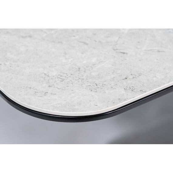 Стол обеденный SIGNAL PALLAS Ceramic 160 серый мрамор/черный матовый 160-210/90, изображение 5