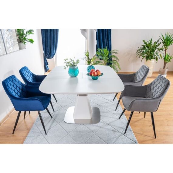 Стул SIGNAL LINEA Velvet Bluvel 86 темно-синий/черный мат, изображение 2