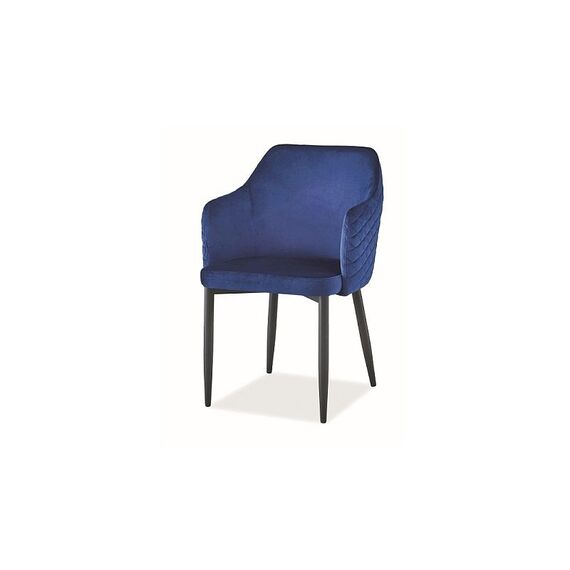 Стул SIGNAL ASTOR Velvet Bluvel 86 синий/черный