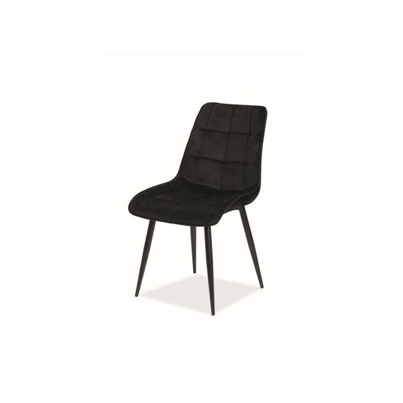 Стул SIGNAL CHIC Velvet Bluvel 19 черный/черный