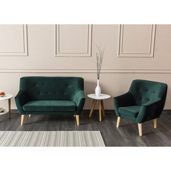 Кресло SIGNAL NORDIC 1 Velvet Bluvel 78 зеленый/бук, изображение 2