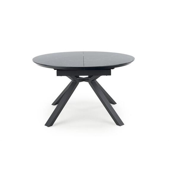 Стол обеденный HALMAR VERTIGO черный мрамор/черный 130-180/130, изображение 2
