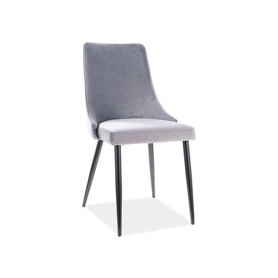Стул SIGNAL PIANO B Velvet Bluvel 14 серый/черный