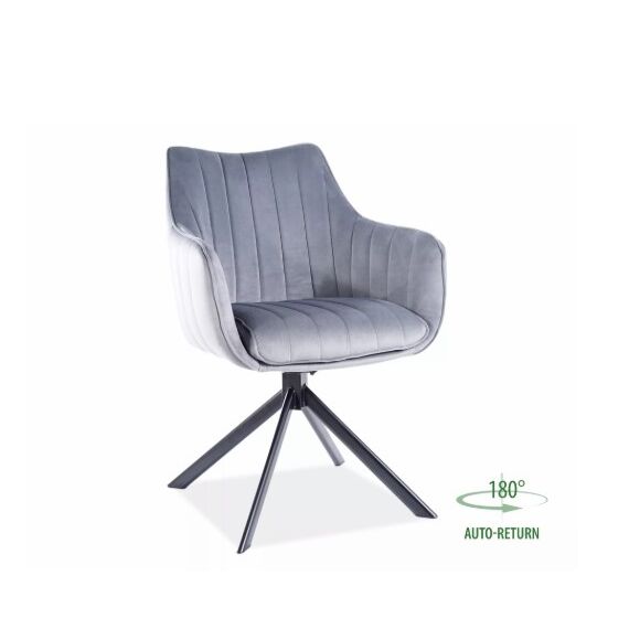 Стул SIGNAL AZALIA Velvet Bluvel 14 серый/черный