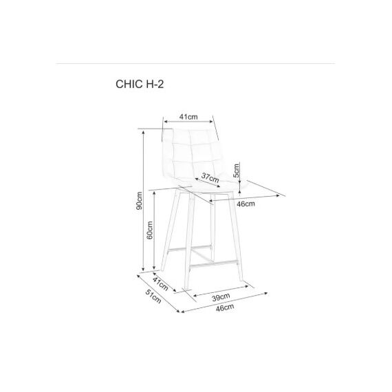 Стул барный SIGNAL CHIC H-2 Velvet Bluvel 78 зеленый/черный, изображение 7
