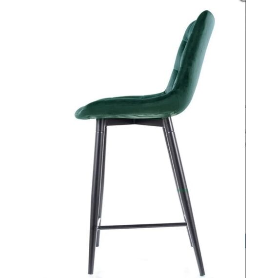 Стул барный SIGNAL CHIC H-2 Velvet Bluvel 78 зеленый/черный, изображение 3