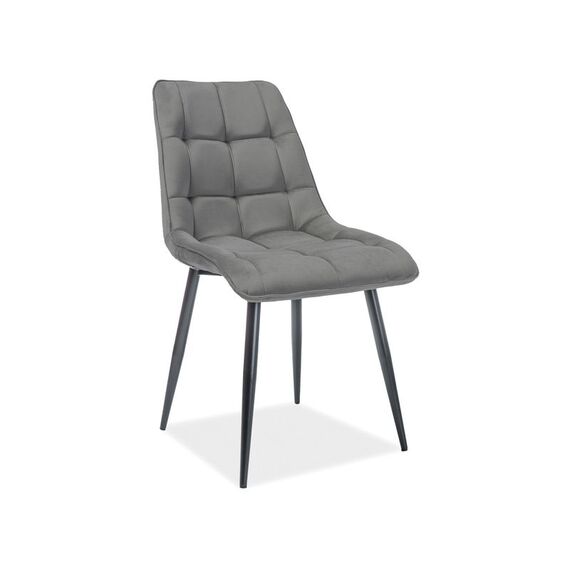 Стул SIGNAL CHIC MATT Velvet tap. 85 серый/черный