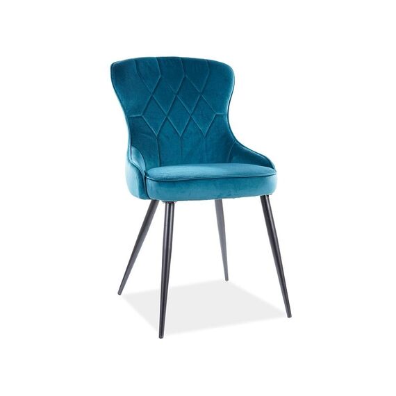 Стул SIGNAL LOTUS Velvet Bluvel 85 бирюзовый/черный