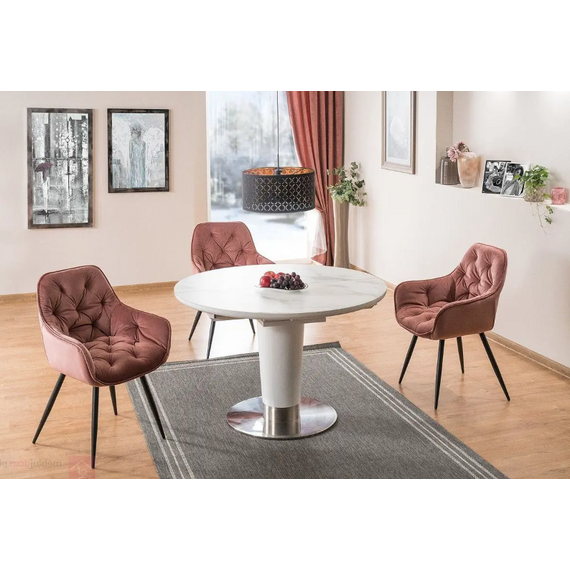 Стул SIGNAL CHERRY Velvet Bluvel 52 античный розовый/черный мат, изображение 3
