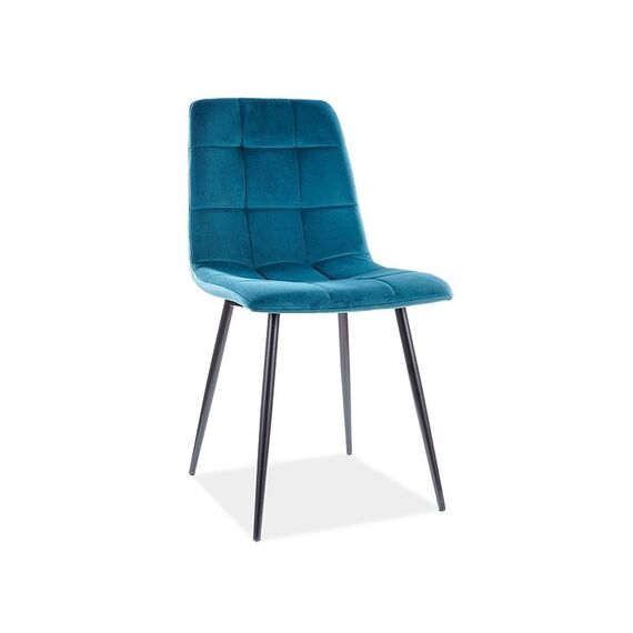 Стул SIGNAL MILA Velvet Bluvel 85 бирюзовый/черный