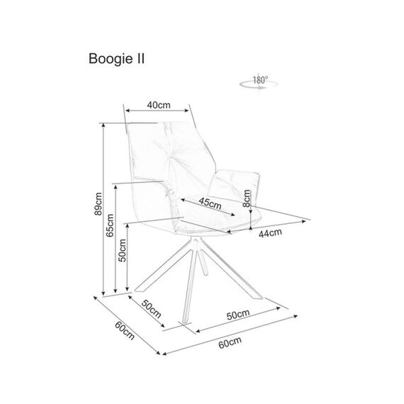 Стул SIGNAL BOOGIE II Velvet Bluvel 19 черный/черный мат, изображение 5