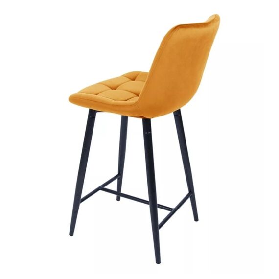 Стул барный SIGNAL CHIC H-2 Velvet Bluvel 68 карри/черный мат, изображение 2