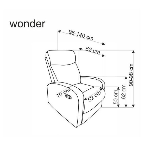 Кресло HALMAR WONDER раскладное, бежевый, изображение 10