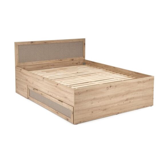 Кровать HALMAR BORNEO LOZ-160 дуб артизан/черный, 160/200, изображение 2