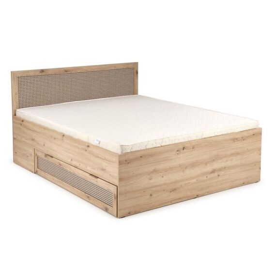 Кровать HALMAR BORNEO LOZ-160 дуб артизан/черный, 160/200, изображение 5