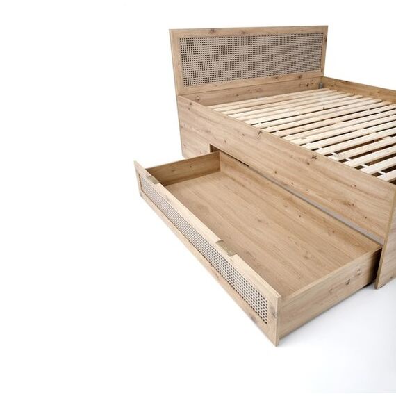 Кровать HALMAR BORNEO LOZ-160 дуб артизан/черный, 160/200, изображение 9