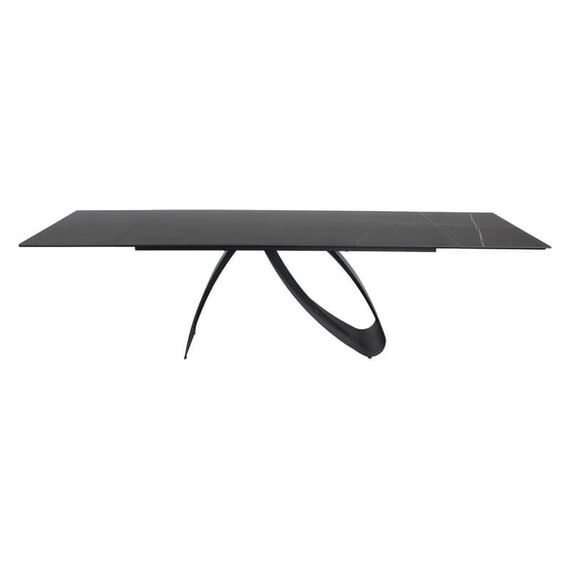 Стол обеденный SIGNAL DIUNA Ceramic Sahara Noir черный мрамор/черный мат 160-240/90, изображение 3