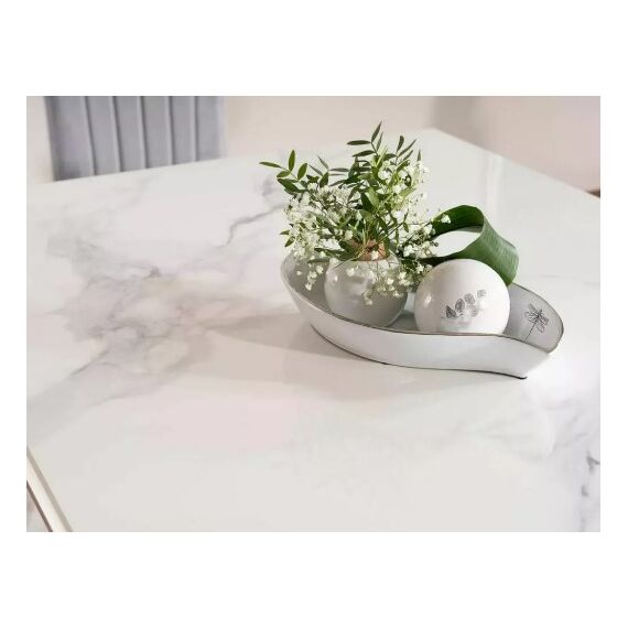 Стол обеденный SIGNAL PRINCE Ceramic Calacatta белый/хром 150/90, изображение 5