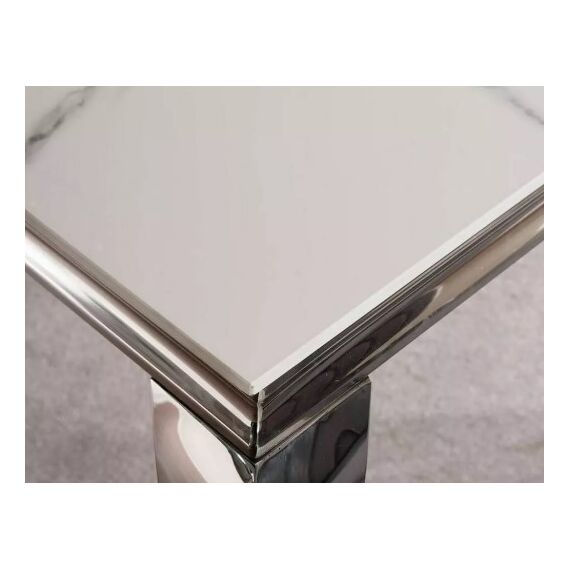 Стол обеденный SIGNAL PRINCE Ceramic Calacatta белый/хром 150/90, изображение 6