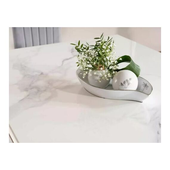 Стол обеденный SIGNAL PRINCE Ceramic Calacatta белый/хром 180/90, изображение 5