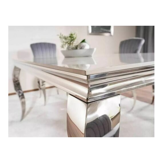 Стол обеденный SIGNAL PRINCE Ceramic Calacatta белый/хром 180/90, изображение 6