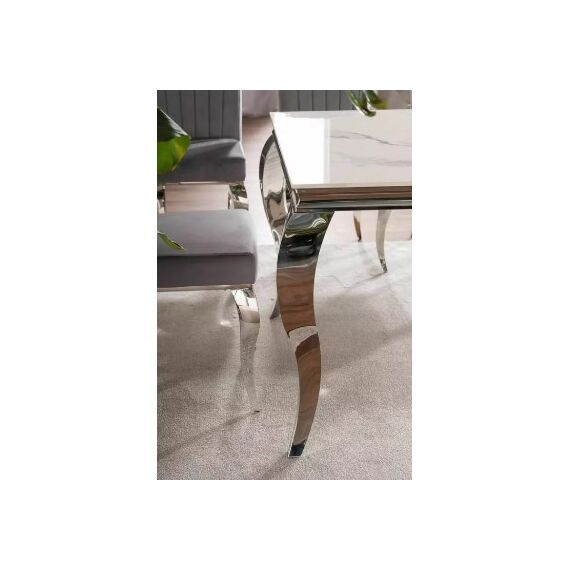 Стол обеденный SIGNAL PRINCE Ceramic Calacatta белый/хром 180/90, изображение 8