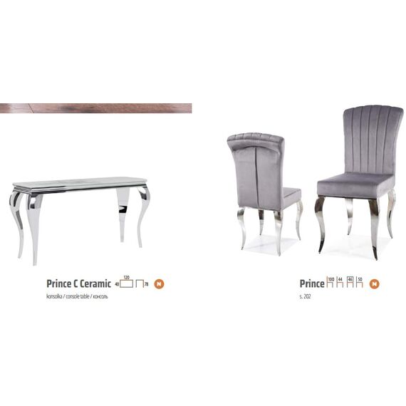 Стол обеденный SIGNAL PRINCE Ceramic Calacatta белый/хром 180/90, изображение 10