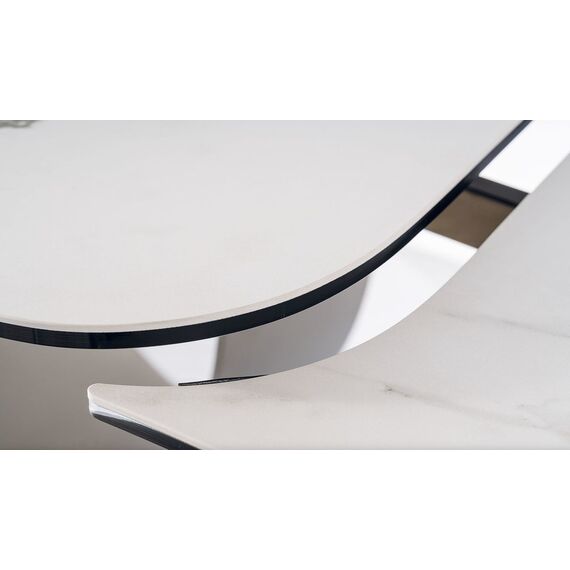 Стол обеденный SIGNAL INFINITY Ceramic Amber Bianco белый/коричневый 160-240/95, изображение 5
