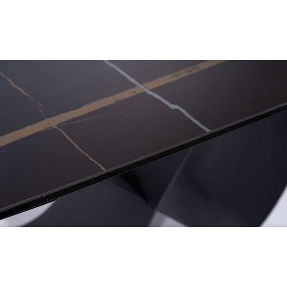 Стол обеденный SIGNAL INFINITY Ceramic Azario black черный/черный мат 160-240/95, изображение 4