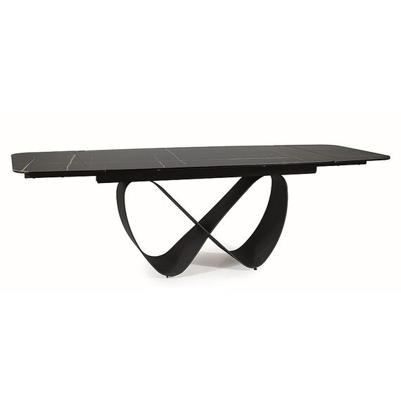 Стол обеденный SIGNAL INFINITY Ceramic Azario black черный/черный мат 160-240/95