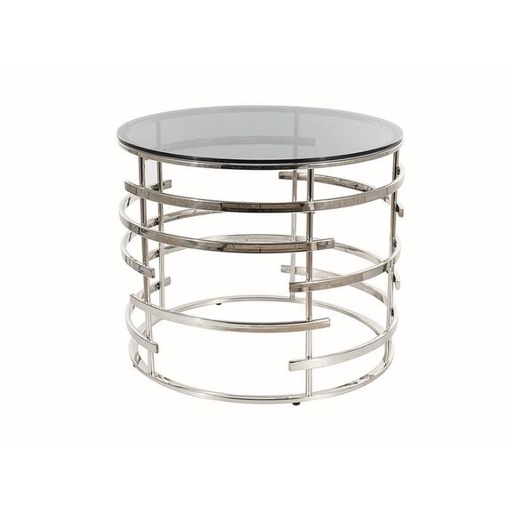 Стол журнальный SIGNAL LIVIA дымчатый/серебряный FI 60