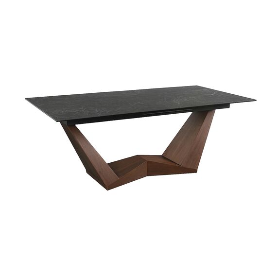 Стол обеденный SIGNAL BONUCCI Ceramic Nero Greco черный/черный мат 200-250/98
