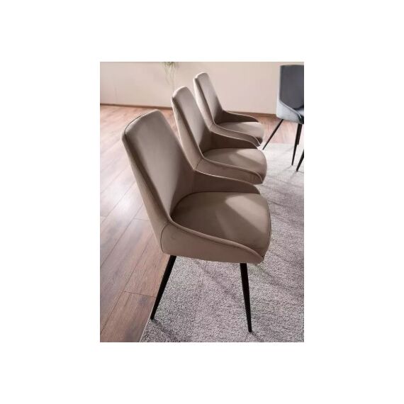 Стул SIGNAL COBE Velvet Bluvel 40 темно-бежевый/черный, изображение 4