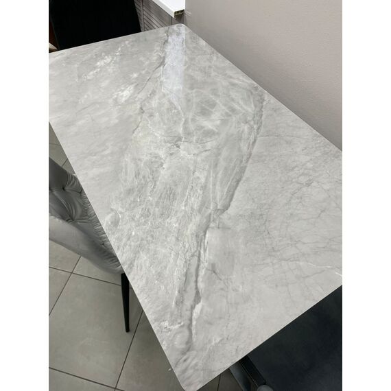 Стол обеденный SIGNAL IVY серый/черный 140/80, изображение 8