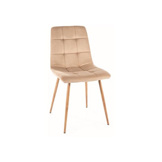 Стул SIGNAL MILA D Velvet Bluvel 28 бежевый/дуб