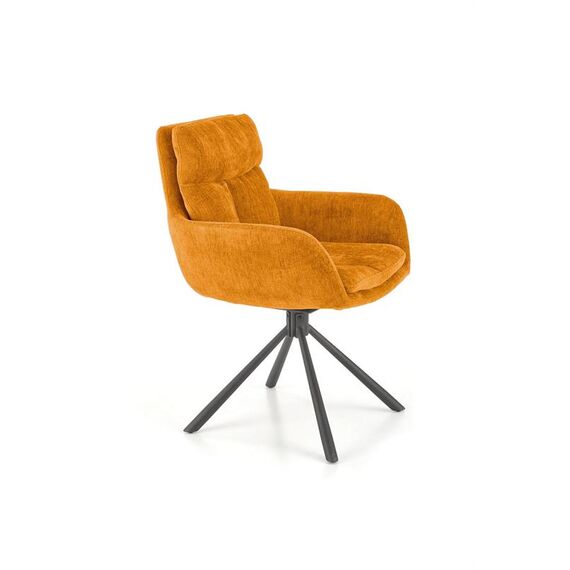 Стул HALMAR K495 горчичный/черный, поворотный, изображение 5