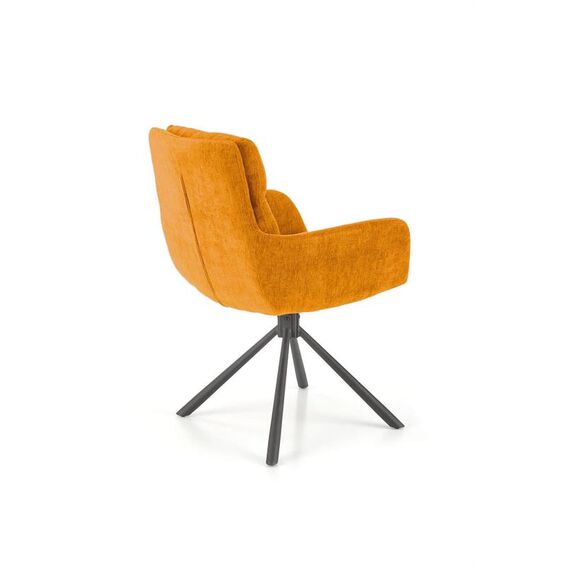 Стул HALMAR K495 горчичный/черный, поворотный, изображение 6