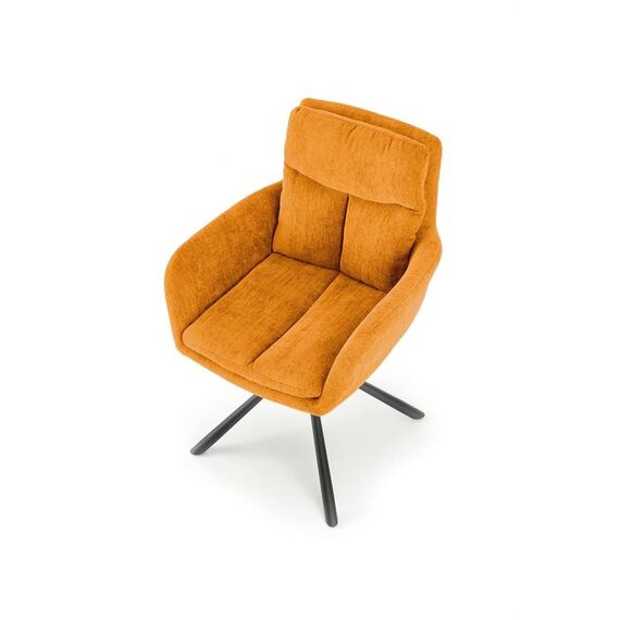 Стул HALMAR K495 горчичный/черный, поворотный, изображение 8