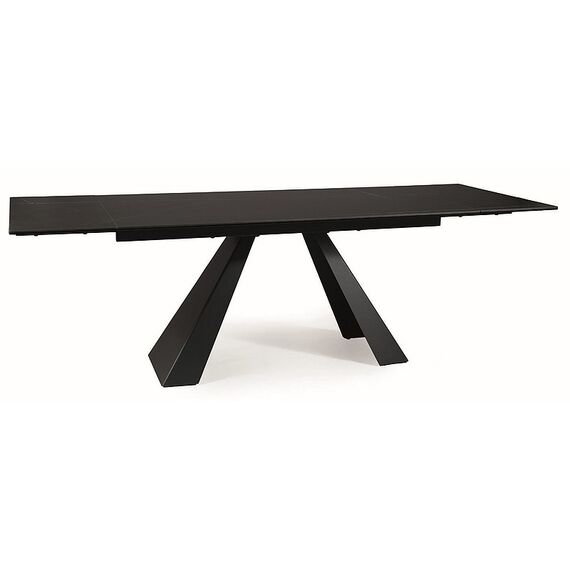 Стол обеденный SIGNAL SALVADORE Ceramic Sahara Noir черный/черный мат 160-240/90