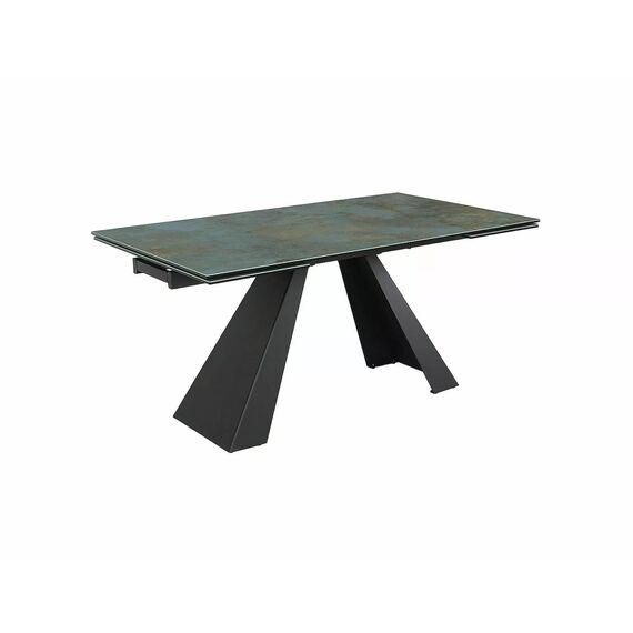 Стол обеденный SIGNAL SALVADORE Ceramic Ossido Verde бирюзовый/черный мат 160-240/90, изображение 6