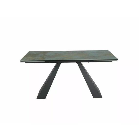 Стол обеденный SIGNAL SALVADORE Ceramic Ossido Verde бирюзовый/черный мат 160-240/90, изображение 8